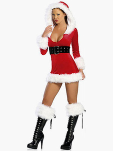 Sexy costume de Noël rouge velours Noël mémoires de jupe ceinture et sangle