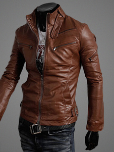 Veste unicolore avec zip de col montant