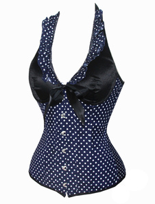 Corset sein couvrant en coton à pois