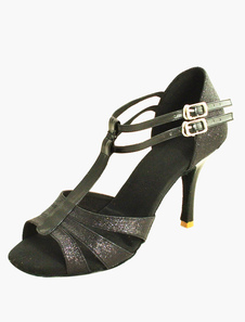 Chaussures de danse latine en tissu de paillettes