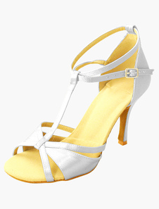 Chaussures de latine en PU métallique à talon aigu