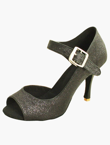 Chaussure de danse latine en tissu de paillette à talon aigu