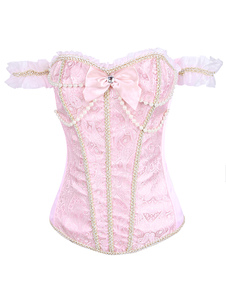 Corset sein couvrant rose en satin de couleurs acidulées