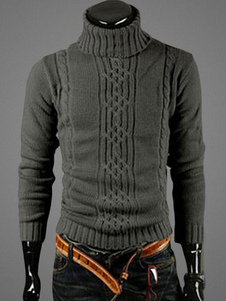 Pull en spandex avec crochet moulant à col roulé