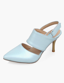 Escarpins à bout pointu et talon aigu en PU creusé