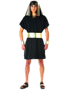 Costume Halloween égyptien noir pour adultes en polyester
