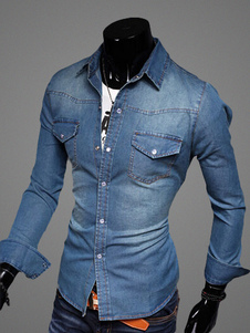 Chemise slim dégradée avec manche longue