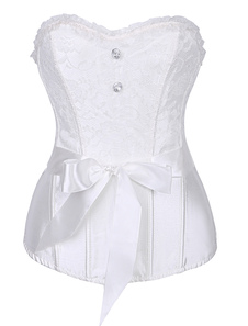 Sexy bustier féminin sein couvrant en fausse soie or avec dentelle