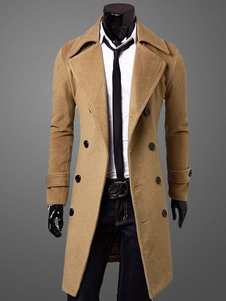 Manteau slim masculin unicolore