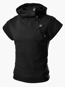 Sweat-shirt en coton mélangé à manche courte