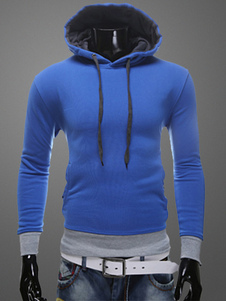 Sweat-shirt moulant en coton mélangé avec capuche