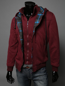 Blouson en coton mélangé à motif écossais