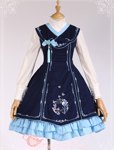 Robe Lolita en coton brodé