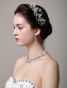 Ensemble de bijoux avec noeud papillion de rhinestone