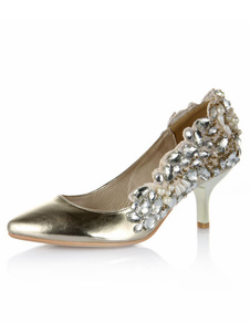 Chaussures de mariage à talons aigus sexy avec rhinestones