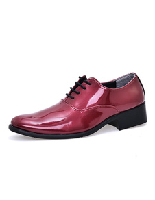 Chaussures homme en PU verni à bout pointu