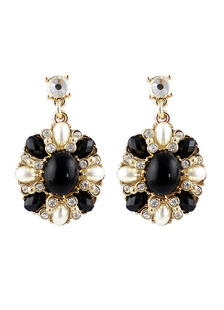 Boucles d’oreilles avec pendentif fleur bicolore