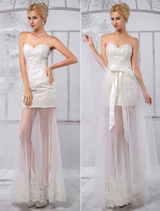 Robe mariée fourreau ivoire dentelle