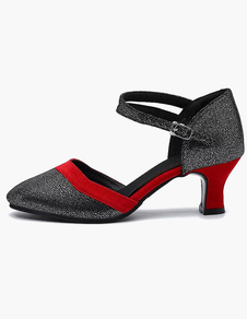 Chaussures de latine talons bobines bout rond