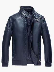 Veste homme en PU col montant