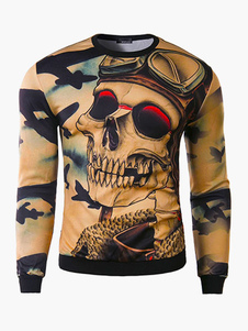 Sweat modeste en coton multicolore Crâne