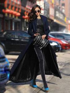 Chic manteau femme unicolore jupe parapluie