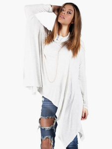 Attrayant pull féminin casual blanc