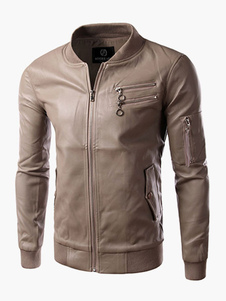 Veste homme en PU col montant
