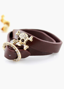 Bracelet croissement unique crâne