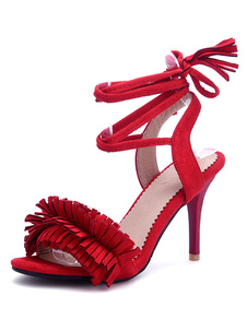 Frange Stiletto sandales des femmes