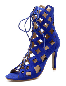 Bleu sandales euro-style lacer Micro Suede supérieure