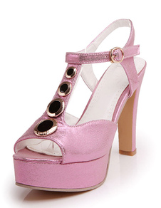 T-Type Bandage Peep Toe Sandals femmes