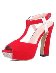 T-Type Bandage Peep Toe Sandals femmes