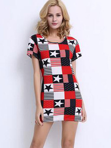 Plag imprimé Maj robe manches courtes robe d’été