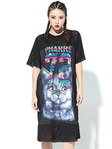 T-shirt manches courtes Rivets Shift robe