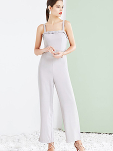 Sans manches bretelles arcs Backless Jumpsuit
