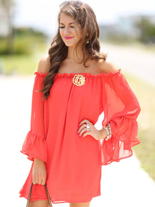 Bateau plissé surdimensionné robe d’été