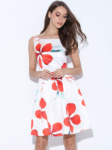 Robe sans manches Floral Skater impression