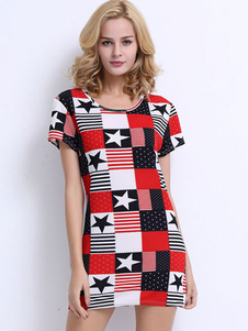 Bijou cou Mini robe imprimée