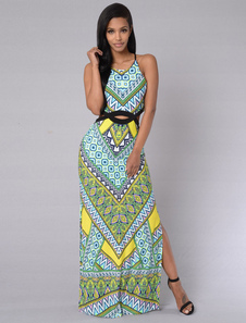 Plage de Slip robe côté Split coupe Pot d’été robe longue