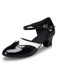 Chaussures de danse femmes boutons ronds Ballroom Shoes