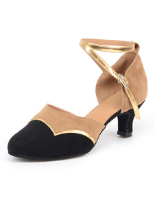 Chaussures de danse femmes boutons ronds Ballroom Shoes