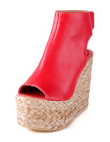 Sandales Peep Toe Wedge Shoes femmes