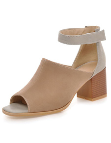 Peep Toe Sandals Chunky des femmes