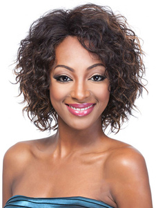 Perruques courtes noir ébouriffés perruques afro-américaine