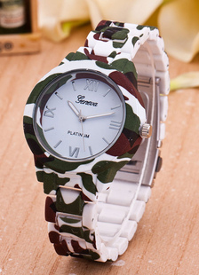 Camouflage bracelet en plastique montre Casual