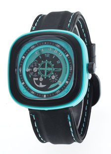 Spirale en forme de carré en caoutchouc montres Casual