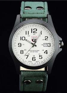 Alliage en cuir analogique montres Casual