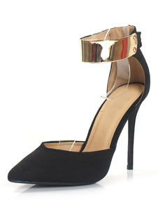 Détails en métal talons fait chaussures d’Orsay