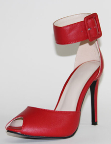 Talons aiguilles boucle Peep Toe talons